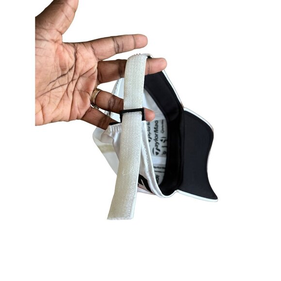 TaylorMade Golf Cap White OSFA Adjustable Strap Embroidered Logo - Picture 7 of 8